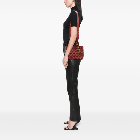 Pre-Loved Dior Medium Lambskin Cannage Studded Supple Lady Dior - Picture 7 of 7